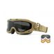 Тактичні захисні окуляри Wiley X Spear Smoke Grey/Clear/Light Rust 3 Lenses l Tan [One Size] SP293DLT фото 1